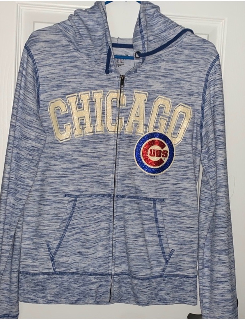 5th & Ocean Blue Chicago Cubs Hoodie